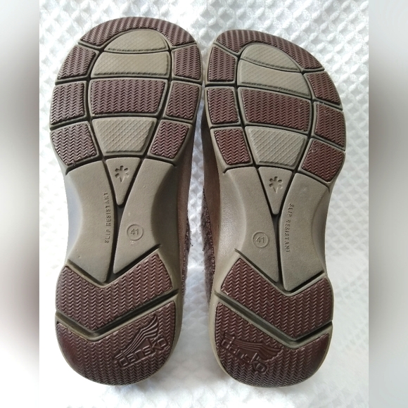 Women's Dansko Eartha Tan Suede Mules Slip Resistant Sz 41EU - Picture 6 of 9